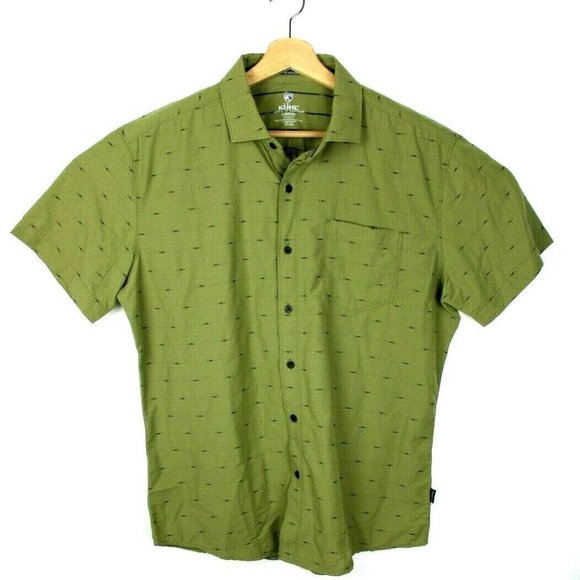 Kuhl Mens Size Large Green Brown Nylon Shirt - Picture 1 of 5